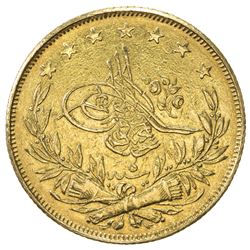 TURKEY: Abdul Mejid, 1839-1861, AV 100 kurush, Kostantiniye, AH1255 year 5. F-VF