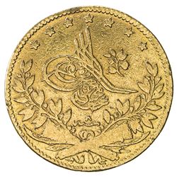 TURKEY: Abdul Mejid, 1839-1861, AV 50 kurush, Edirne, AH1255 year 8. F