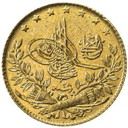 TURKEY: Abdul Hamid II, 1876-1909, AV 50 kurush, Kostantiniye, AH1293 year 28. VF