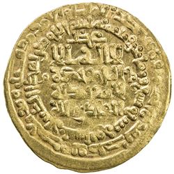 GHAZNAVID: Mahmud, 999-1030, AV dinar (3.66g), Nishapur, AH389. EF