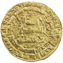 GHAZNAVID: Mahmud, 999-1030, AV dinar (4.59g), Nishapur, AH411. VF-EF