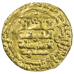GHAZNAVID: Mas'ud I, 1030-1041, AV dinar (4.33g), Nishapur, AH424. VF