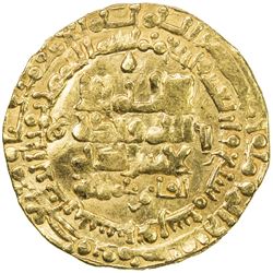 GREAT SELJUQ: Tughril Beg, 1038-1063, AV dinar (4.88g), Nishapur, AH447. VF-EF