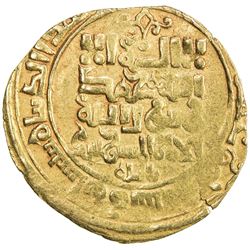 GREAT SELJUQ: Sanjar, 1118-1157, AV dinar (4.25g), Nishapur, AH52x. VF