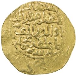 GHORID: Mu'izz al-Din Muhammad, alone, 1203-1206, AV dinar (3.71g), NM/MM, DM. VF-EF