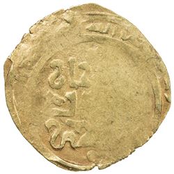 GREAT MONGOLS: Chingiz Khan, 1206-1227, AV dinar (4.07g), Bukhara, ND. VF