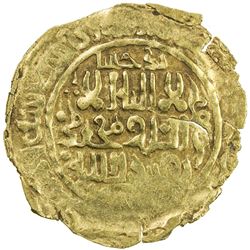 GREAT MONGOLS: temp. Chingiz Khan, 1206-1227, AV dinar (1.91g), Badakhshan, ND. VF
