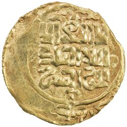 GREAT MONGOLS: temp. Chingiz Khan, 1206-1227, AV dinar (3.34g), Balkh, DM. VF-EF