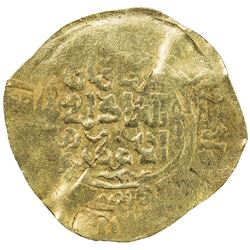 GREAT MONGOLS: Anonymous, ca. 1220s-1240s, AV broad dinar (5.26g), NM, DM. VF