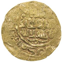 GREAT MONGOLS: Anonymous, ca. 1220s-1240s, AV dinar (4.65g), NM/MM, ND. VF