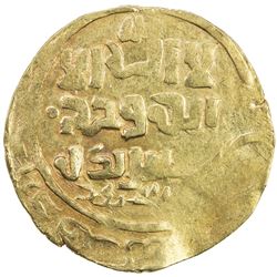 GREAT MONGOLS: Anonymous, ca. 1220s-1240s, AV dinar (4.43g), Samarqand, ND. VF