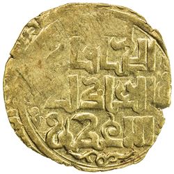 GREAT MONGOLS: Anonymous, ca. 1230s, AV dinar (3.20g), Astarabad, DM. VF-EF
