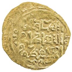 GREAT MONGOLS: Anonymous, ca. 1230s, AV dinar (3.08g), Astarabad, AH(63)4. VF-EF