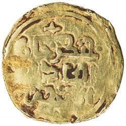 GREAT MONGOLS: Chingiz Khan, 1206-1227, AV dinar (5.08g), Bukhara, AH6xx. VF