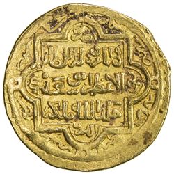 ILKHAN: Abu Sa'id, 1316-1335, AV dinar (8.13g), Shiraz, AH719. VF