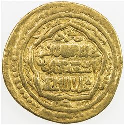 ILKHAN: Abu Sa'id, 1316-1335, AV dinar (3.77g), Kashan, AH722. VF