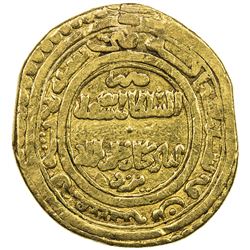 ILKHAN: Abu Sa'id, 1316-1335, AV dinar (8.50g), Yazd, AH723. VF