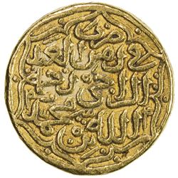 DELHI: Muhammad III b. Tughluq, 1325-1351, AV dinar (12.75g), NM, AH729. VF