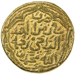 DELHI: Muhammad III b. Tughluq, 1325-1351, AV tanka (10.90g), NM, AH741. VF