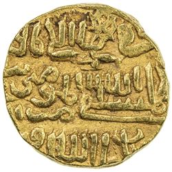 DELHI: Muhammad III b. Tughluq, 1325-1351, AV khalifat dinar (11.07g), Delhi, AH744. VF