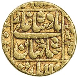 MUGHAL: Shah Jahan I, 1628-1658, AV mohur (10.79g), Khambayat, AH1067 year 30. F