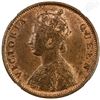 Image 1 : BRITISH INDIA: Victoria, Queen, 1837-1876, AE 1/2 anna, 1862(b). PCGS MS60