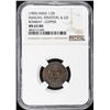 Image 3 : BRITISH INDIA: AE 1/4 rupee proving piece, ND (1905). NGC MS63