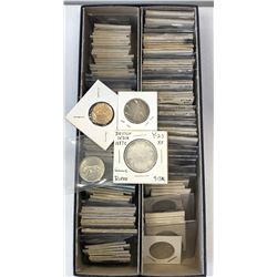 BRITISH INDIA: LOT of 212 coins, most average circulated quality,  viewing recommended