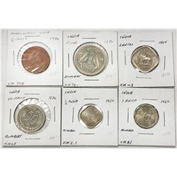 INDIA: LOT of 73 coins, 17 silver and 56 base-metal, above-average circulated condition