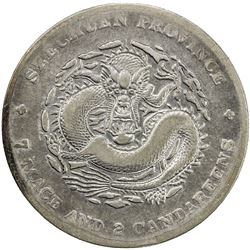 SZECHUAN: Hsuan Tung, 1909-1911, AR dollar, ND (1909-11). F