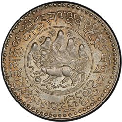 TIBET: AR 3 srang, Tapchi mint, BE16-10 (1936). PCGS MS64
