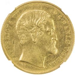 DENMARK: Frederik VII, 1848-1863, AV 2 frederiks d'or, 1857. NGC AU55