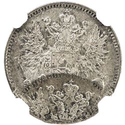 FINLAND: Nicholas II, 1894-1917, AR 50 pennia, 1916-S. NGC MS65