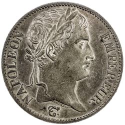 FRANCE: Napoleon I, Emperor, 1804-1814, AR 5 francs, Utrecht, 1812. AU