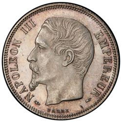 FRANCE: Napoleon III, 1852-1870, AR franc, 1855-A. PCGS MS64