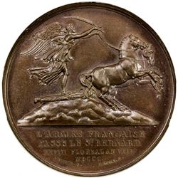 FRANCE: Napoleon, as First Consul, 1799-1804, AE medal, 1800. NGC MS64