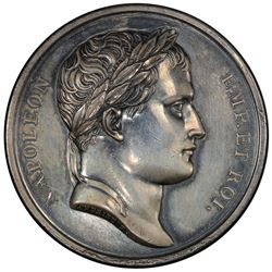 FRANCE: Napoleon I, Emperor, 1804-1815, AR medal, 1806. PCGS AU
