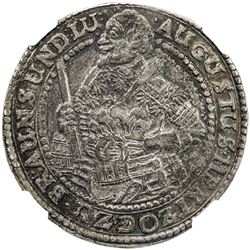 BRUNSWICK-WOLFENBUTTEL: August, the Younger, 1635-1666, AR 1/2 glockenthaler, Zellerfeld, 1643. NGC
