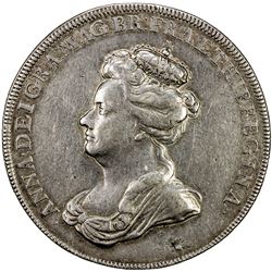 GREAT BRITAIN: Anne, 1702-1714, AR medal (18.16g), 1702. VF