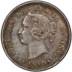 CANADA: Victoria, 1837-1901, AR 5 cents, 1883-H. PCGS AU