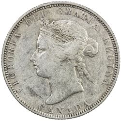 CANADA: Victoria, 1837-1901, AR 25 cents, 1885. F-VF