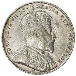 CANADA: Edward VII, 1901-1910, AR 50 cents, 1904. VF