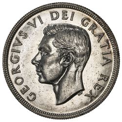 CANADA: George VI, 1936-1952, AR dollar, 1948. AU