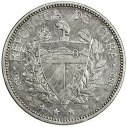 CUBA: Republic, AR souvenir peso, 1897. VF