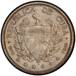 CUBA: Republic, AR souvenir peso, 1897. PCGS MS65