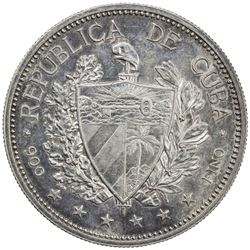 CUBA: Republic, AR souvenir peso, 1897. AU
