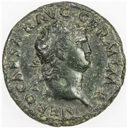 ROMAN EMPIRE: Nero, 55-68 AD, AE as (11.11g), Rome. VF