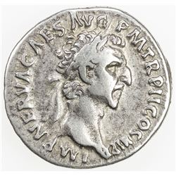 ROMAN EMPIRE: Nerva, 96-98 AD, AR denarius (3.42g), Rome. F