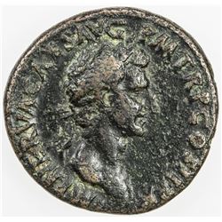 ROMAN EMPIRE: Nerva, 96-98 AD, AE as (10.65g), Rome. VF