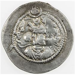 SASANIAN KINGDOM: Zamasp, 497-499, AR drachm (4.02g), AY, year 3. VF